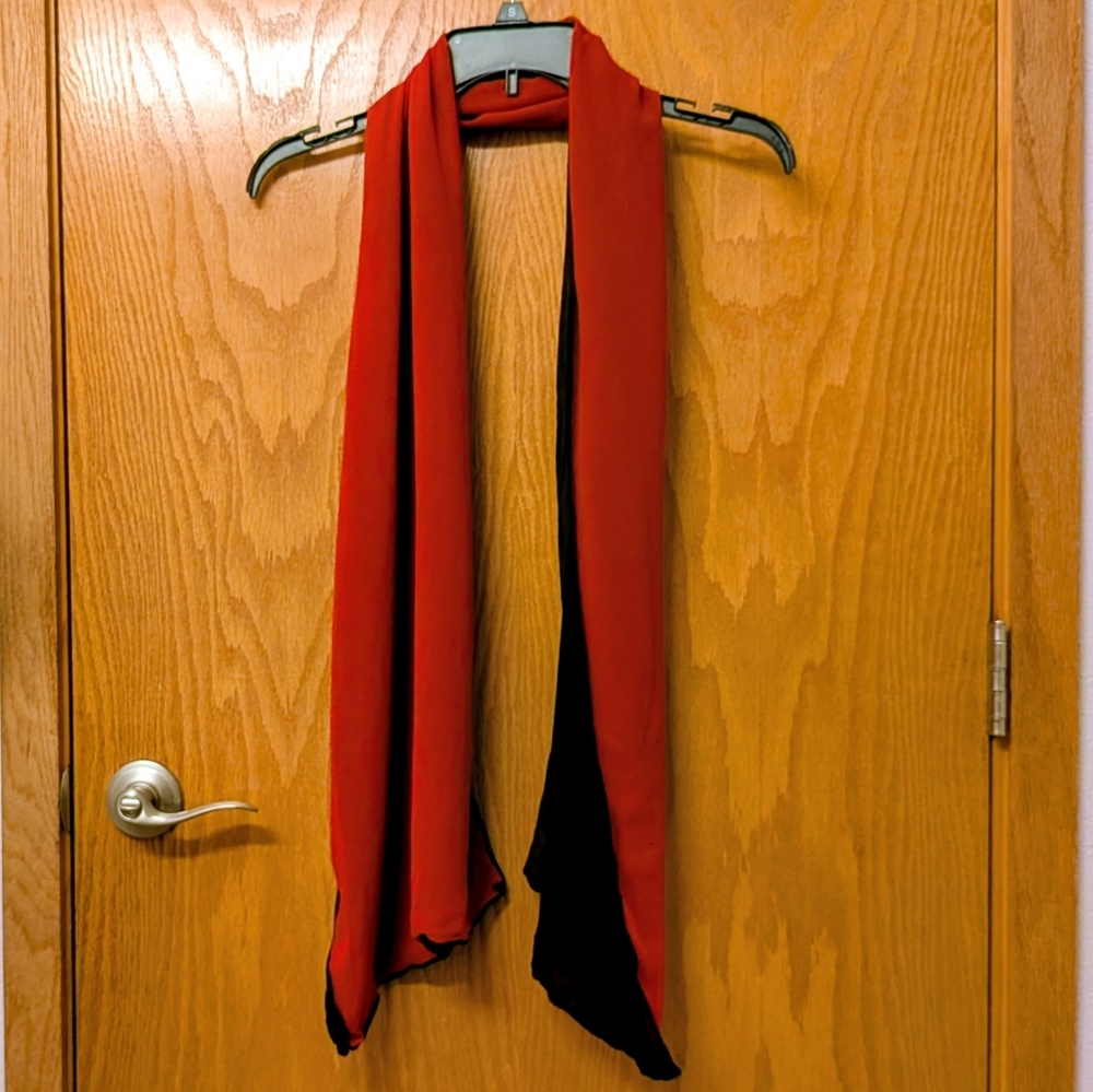 Red and Black Reversible Scarf